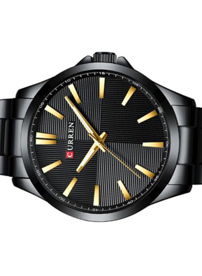 كارين ساعة يد بعقارب وسوار من سبيكة معدنية طراز 8322 للرجال - Image 5