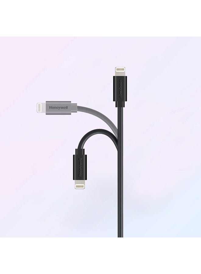 هوني ويل كابل USB 2.0 إلى Lightning، موصل Lightning أصلي من Apple معتمد من MFI، شحن سريع، كابل مزامنة وشحن غير مضفر لأجهزة iPhone وiPad وAirpods وiPod، بطول 4 أقدام (1.2 متر) - Image 2