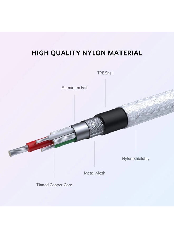 هوني ويل كابل USB 2.0 إلى Lightning، موصل Lightning أصلي من Apple معتمد من MFI، شحن سريع، كابل مزامنة وشحن غير مضفر لأجهزة iPhone وiPad وAirpods وiPod، بطول 4 أقدام (1.2 متر) - Image 5