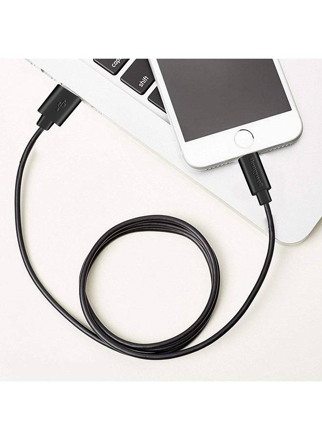 هوني ويل كابل USB 2.0 إلى Lightning، موصل Lightning أصلي من Apple معتمد من MFI، شحن سريع، كابل مزامنة وشحن غير مضفر لأجهزة iPhone وiPad وAirpods وiPod، بطول 4 أقدام (1.2 متر) - Image 3