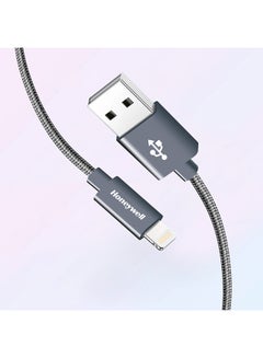 كابل USB 2.0 إلى Lightning، موصل Lightning أصلي معتمد من MFI من Apple، شحن سريع، كابل مزامنة وشحن مضفر من النايلون لأجهزة iPhone وiPad وAirpods وiPod، بطول 4 أقدام (1.2 متر) - v1675941564/N32852003A_2