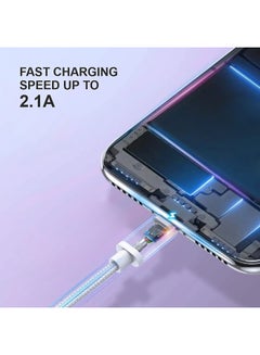 كابل USB 2.0 إلى Lightning، موصل Lightning أصلي معتمد من MFI من Apple، شحن سريع، كابل مزامنة وشحن مضفر من النايلون لأجهزة iPhone وiPad وAirpods وiPod، بطول 4 أقدام (1.2 متر) - v1675941565/N32852003A_4