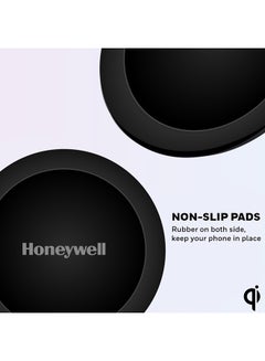Honeywell Zest S Wireless Charger, QI Certified, Fast Charging, 10W Wireless Mobile Phone Charger, Compatible with iPhone 14/13/12/11/X/8, Galaxy S22/S21/S20/Note20 & all QI enabled smartphones Black  - Image 4
