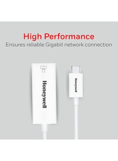 هوني ويل محول إيثرنت عالي السرعة من النوع C إلى RJ45 جيجابت، مع سرعات شبكة LAN تبلغ 10/100/1000 ميجابايت في الثانية، متوافق عالميًا مع جميع أجهزة MacBooks من النوع C وأجهزة الكمبيوتر المحمولة وأجهزة الكمبيوتر الشخصية وأجهزة Xbox وPS5 والأجهزة اللوحية وما إلى ذلك.  - Image 3