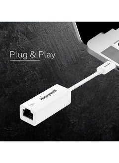 هوني ويل محول إيثرنت عالي السرعة من النوع C إلى RJ45 جيجابت، مع سرعات شبكة LAN تبلغ 10/100/1000 ميجابايت في الثانية، متوافق عالميًا مع جميع أجهزة MacBooks من النوع C وأجهزة الكمبيوتر المحمولة وأجهزة الكمبيوتر الشخصية وأجهزة Xbox وPS5 والأجهزة اللوحية وما إلى ذلك.  - Image 5