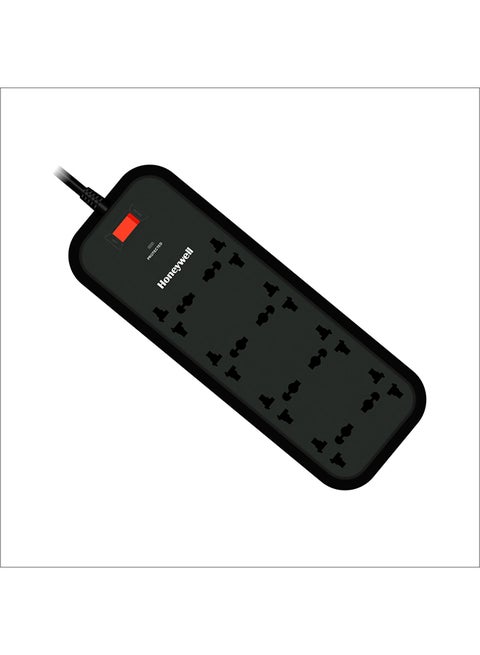 8 Out Surge Protector With Master Switch Spike Guard/Extension Board/Power Strip With 2 Meter Extension Cord 700 Joules Dsw Automatic Over Heat And Overcurrent Protection 3 Yrs Manufacturer Warranty Blackvalue Series Black-Value Series