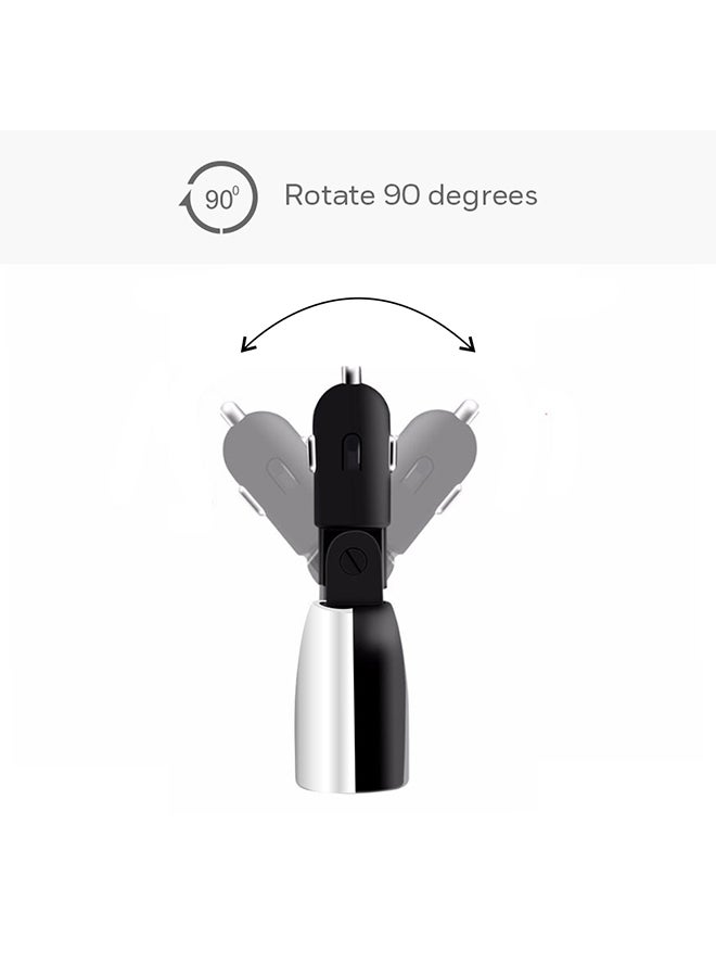 Honeywell Dual USB with LED Display Car Charger, 24W Dual USB Charger, QC 3.0 Fast Charging, Compatible with iPhones, Smartphones, Tablets, Smartwatches, Power banks, Dashcams Black-Silver - Image 5