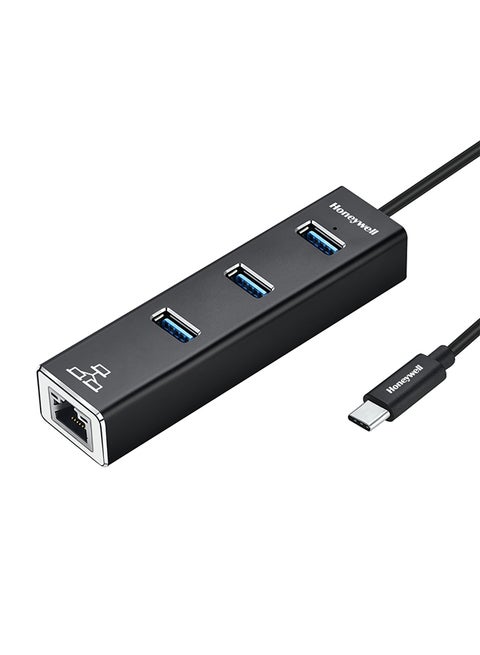 محول 4 في 1 من النوع C 3.1 إلى USB 3.0 مع RJ45 Gigabit Ethernet، 3 منافذ USB 3.0، سرعة نقل 5 جيجابت في الثانية، نطاق ترددي 1 جيجابت في الثانية، متوافق عالميًا مع جميع أجهزة MacBooks وأجهزة الكمبيوتر المحمولة وأجهزة الكمبيوتر الشخصية والأجهزة اللوحية من النوع C