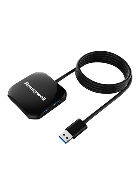 Momentum Port 4-1 USB 3.0 Hub, 1.2 mtr Cable, Transmission Speed 5GBPS, Universally Compatible With All USB PC, Laptop, Speaker, Mobile, Pen Drive, Hard Drive, Keyboard, Printer Black