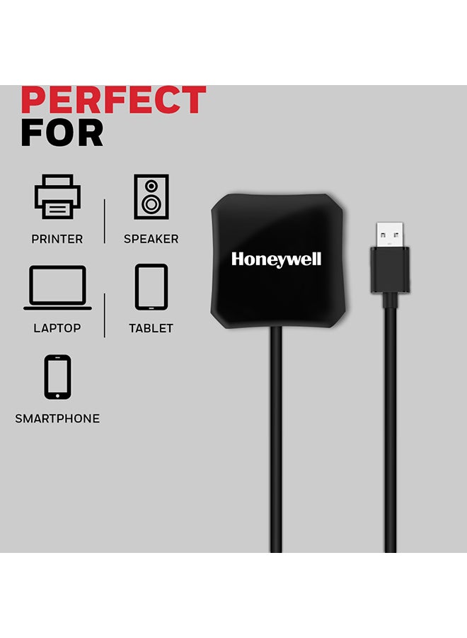 Momentum Port 4-1 USB 3.0 Hub, 1.2 mtr Cable, Transmission Speed 5GBPS, Universally Compatible With All USB PC, Laptop, Speaker, Mobile, Pen Drive, Hard Drive, Keyboard, Printer Black