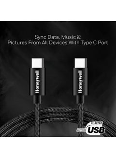 Type C To Type C (IF Certified USB 3.1 Cable), 100W (5A), Braided Sync & Fast Charging Cable, 4 Feet (1.2M), Supports PD & QC 3.1 Charging, 5 GBPS Data Transmission black - v1675941589/N53327160A_5