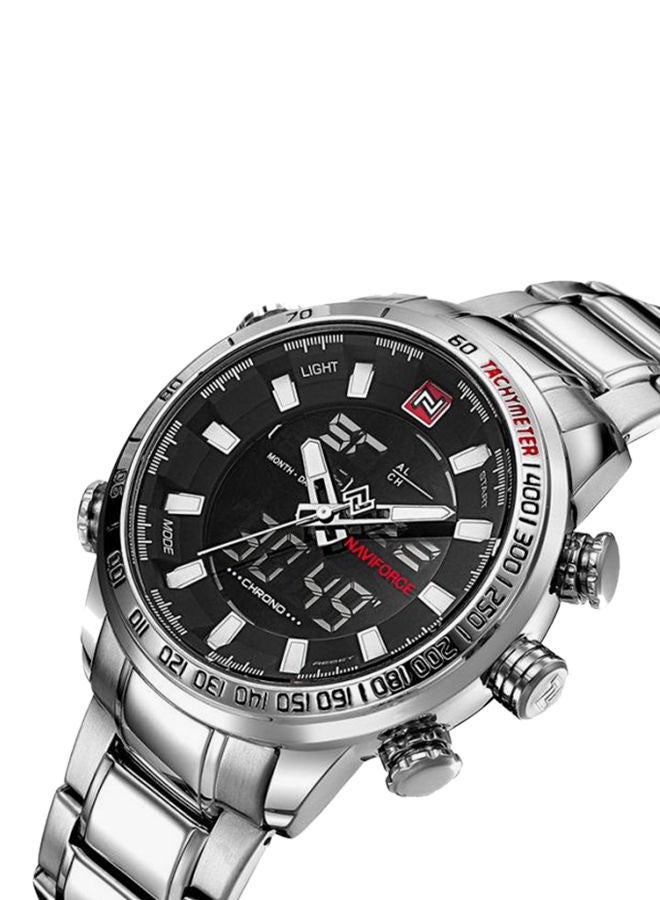 NAVIFORCE - Men's Water Resistant Analog-Digital Watch NF9093 - 48 mm - Silver - Image 1
