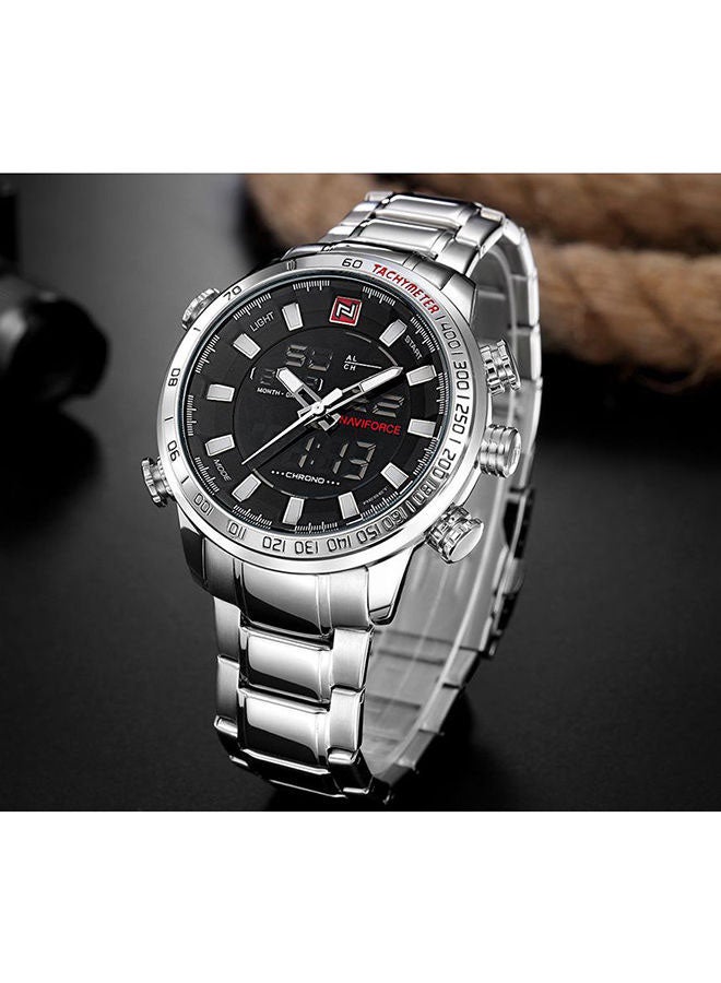 NAVIFORCE - Men's Water Resistant Analog-Digital Watch NF9093 - 48 mm - Silver - Image 1