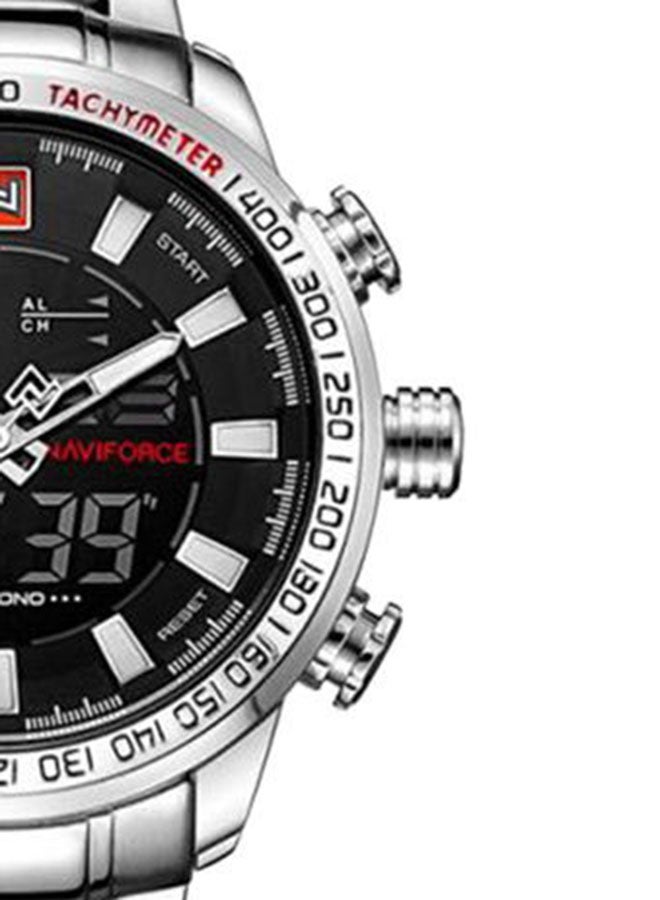NAVIFORCE - Men's Water Resistant Analog-Digital Watch NF9093 - 48 mm - Silver - Image 1