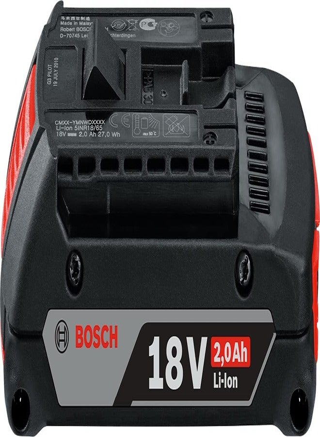 BOSCH - Cordless Hammer Drill With Two 2Ah Batteries Blue/Black/Red - Image 1