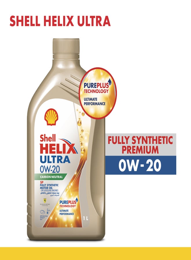 Shell - Helix Ultra 0W-20 SP Plus Fully Synthetic Motor Oil (12 X 1 Litre Carton) - Image 1