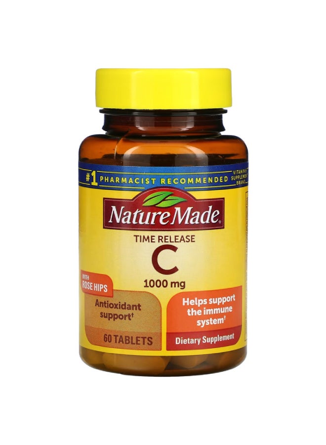 Nature Made Time Release C With Rose Hips - 60 Tablets - Image 1