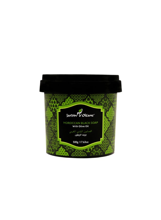 JARDIN D OLEANE Moroccan Soap With Olive Oil & Glove Scrub 500grams  - Image 2