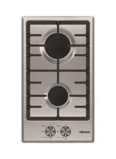 30 cm Built-in Hobs, Stainless Steel Gas Built-In Hob, Cast-Iron Monoblock, Flame Failure Device, Automatic Ignition, Inox Capped Knobs, Flat Hob Series, Premium Kitchen Appliance NBH3202SSH Silver