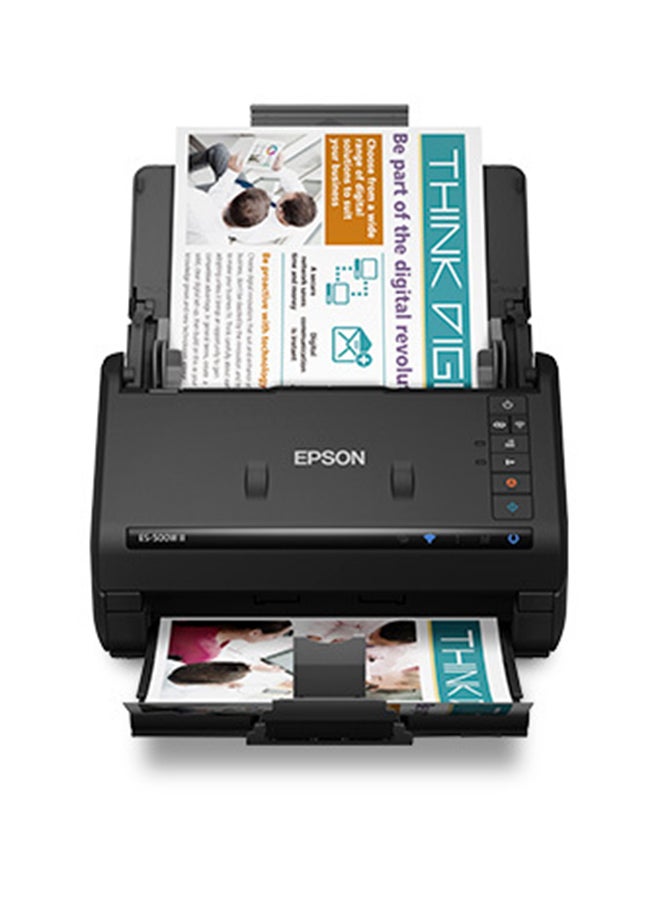 WorkForce ES-500W II Wireless A4 Auto-Duplex Scanner WiFi Connected Black