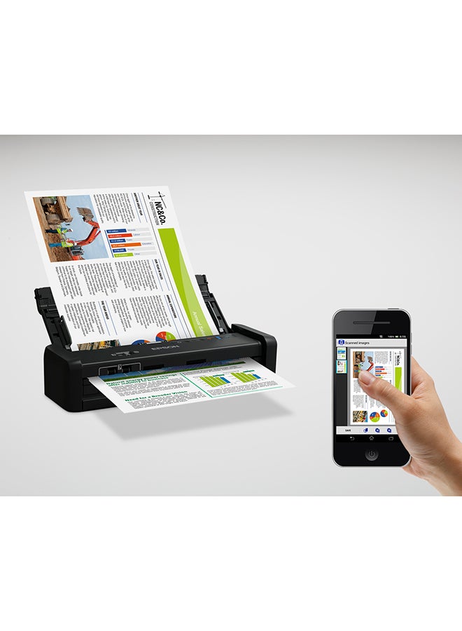 Workforce DS-360W Portable Scanner With Wi-Fi And Battery Black