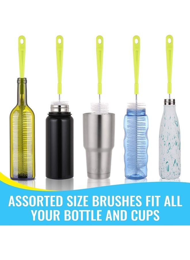 Kidle - Straw Brush Set Long Bottle Lid Cleaner For Narrow Neck Hummingbird Feeder S'well Sports Kettle Plus Teapot Spout - Image 1