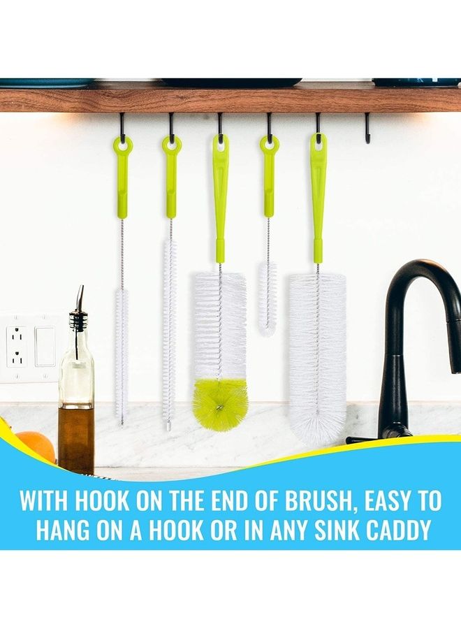 Kidle - Straw Brush Set Long Bottle Lid Cleaner For Narrow Neck Hummingbird Feeder S'well Sports Kettle Plus Teapot Spout - Image 1
