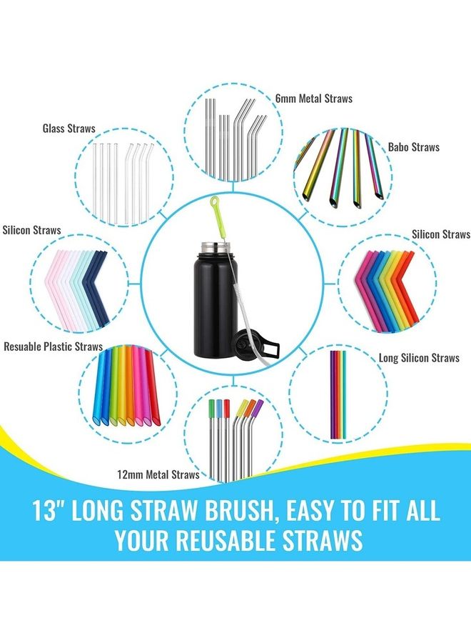 Kidle - Straw Brush Set Long Bottle Lid Cleaner For Narrow Neck Hummingbird Feeder S'well Sports Kettle Plus Teapot Spout - Image 1
