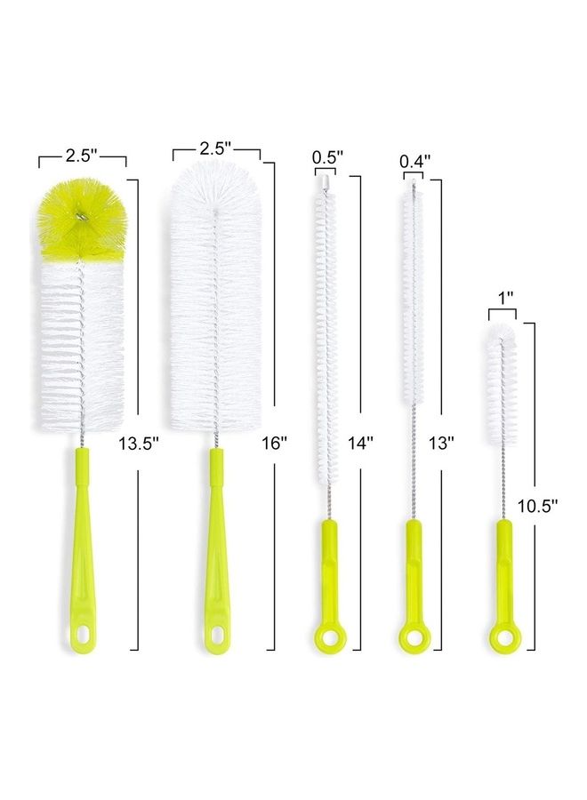 Kidle - Straw Brush Set Long Bottle Lid Cleaner For Narrow Neck Hummingbird Feeder S'well Sports Kettle Plus Teapot Spout - Image 1