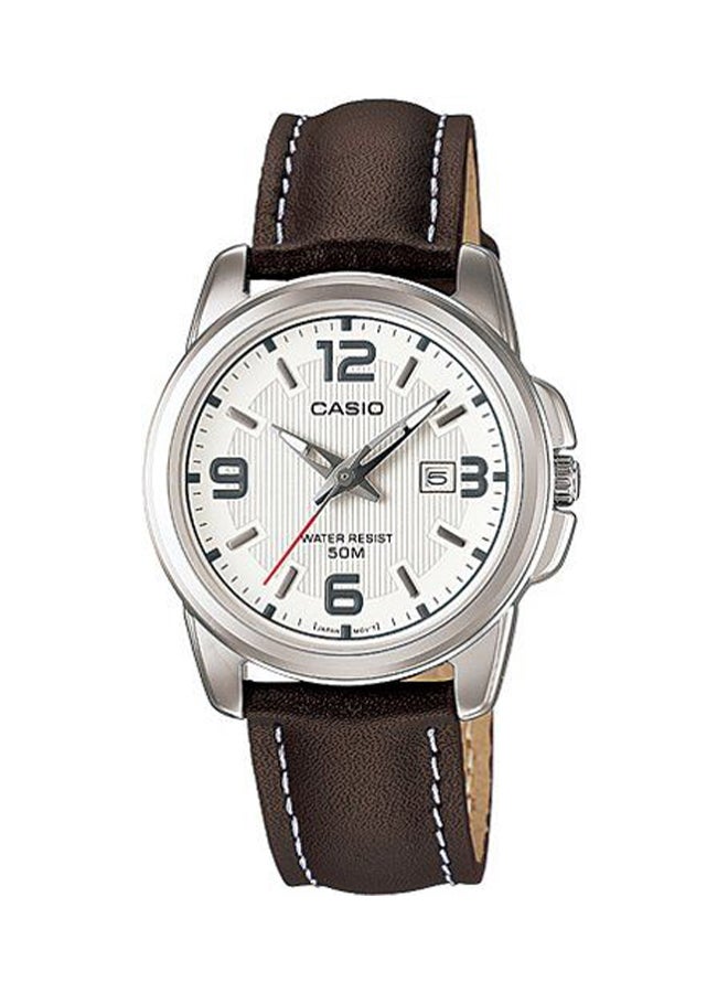 CASIO Women's Leather Analog Water Resistant Wrist Watch LTP-1314L-7AVDF  - Image 1