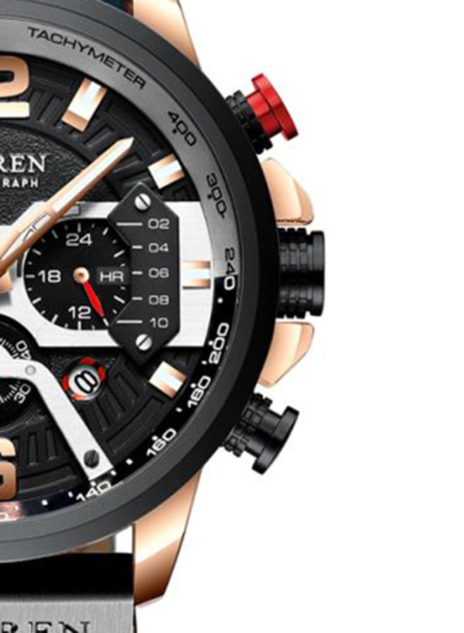 CURREN - Men's Leather Chronograph Watch 8329 - 48 mm - Brown - Image 1