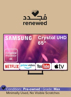 Samsung Renewed - 55 Inches AU9000 Crystal UHD 4K Flat Smart TV (2021) UE55AU9000 Black  - Image 1