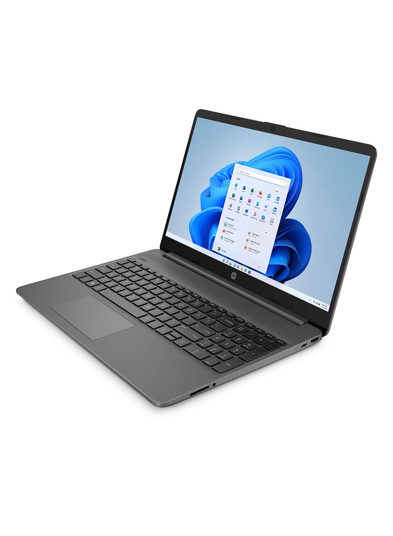 HP - 15s-fq5022nx Laptop With 15.6-Inch FHD Display, Intel Core i3-1215U Processor/8GB RAM/256GB SSD/Intel UHD Graphics/Windows 11 Home in S mode/ English/Arabic Chalkboard Gray - Image 1