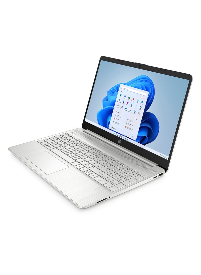 HP - (Upgraded Version) Laptop 15s-fq5000nx With 15.6-Inch FHD Display, Intel Core i7-1255U Processor / 16GB RAM / 512GB SSD / Intel Iris Xáµ‰ Graphics / Windows 11 Home / English/Arabic Natural Silver - Image 1