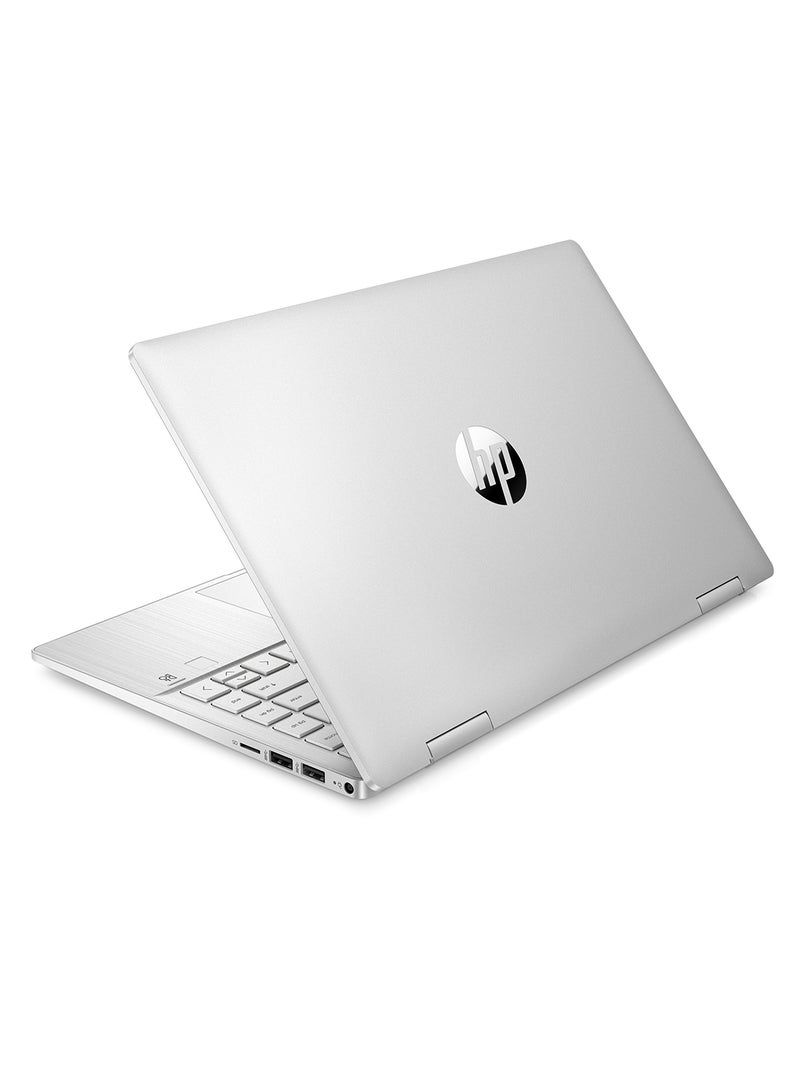 HP - Pavilion x360 2-in-1 (Upgraded Version) Laptop 14-ek0005nx With 14-Inch Touch Display, Intel Core i5-1235U Processor / 8GB RAM / 512GB SSD / Intel UHD Graphics / Windows 11 Home / English/Arabic Natural Silver - Image 1