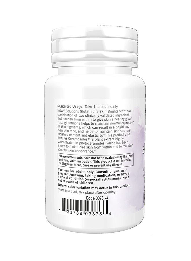 Now Foods - Glutathione Skin Brightener Dietary Supplement - 30 Capsules - Image 1
