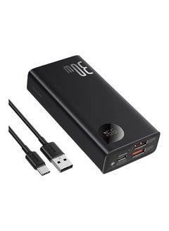 10000 mAh 10000mAh Power Bank with LED Digital Display, 30W Fast Charging QC 3.0 USB C Battery Pack Portable Charger with 3 Outputs Compatible with iPhone/ iPad/ Samsung/ Huawei/ Xiaomi/ Tablet and Many More Black