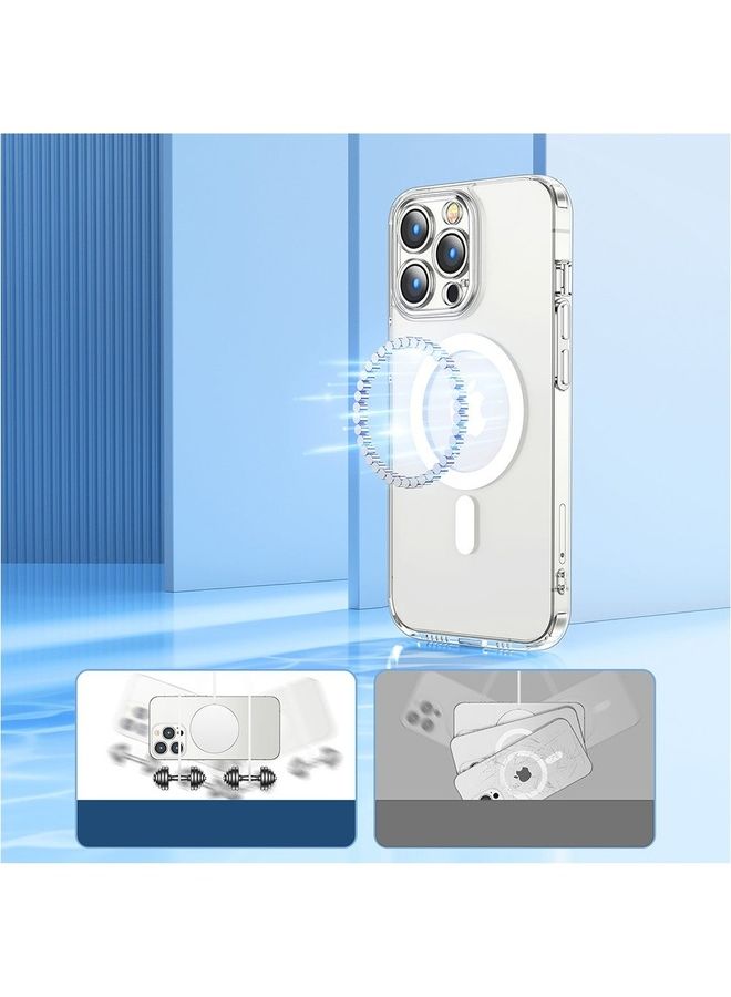 جوي روم - جراب مغناطيسي 14D من Joyroom لهاتف iPhone 14 Plus متوافق مع MagSafe شفاف (JR-14D7) - Image 1