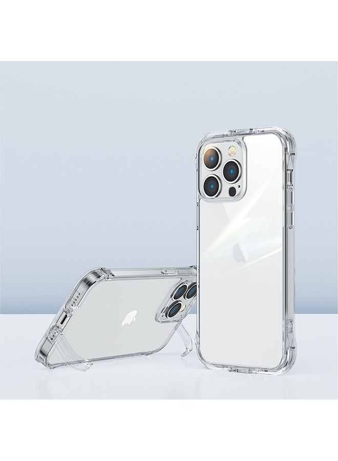 JOYROOM - Joyroom Defender Series Case Cover for iPhone 14 Pro Max Armored Hook Cover Stand (JR-14H4) Clear - Image 1