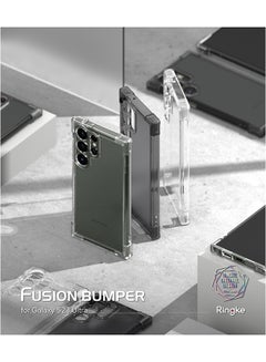 Ringke Fusion Bumper Cushioning On All Four Corners Compatible With Samsung Galaxy S23 Ultra Case 5G Cover For Women Men Transparent Reinforced Designed Clear  - Image 2