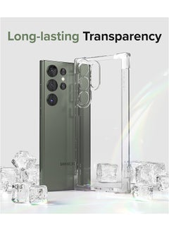 Ringke Fusion Bumper Cushioning On All Four Corners Compatible With Samsung Galaxy S23 Ultra Case 5G Cover For Women Men Transparent Reinforced Designed Clear  - Image 4