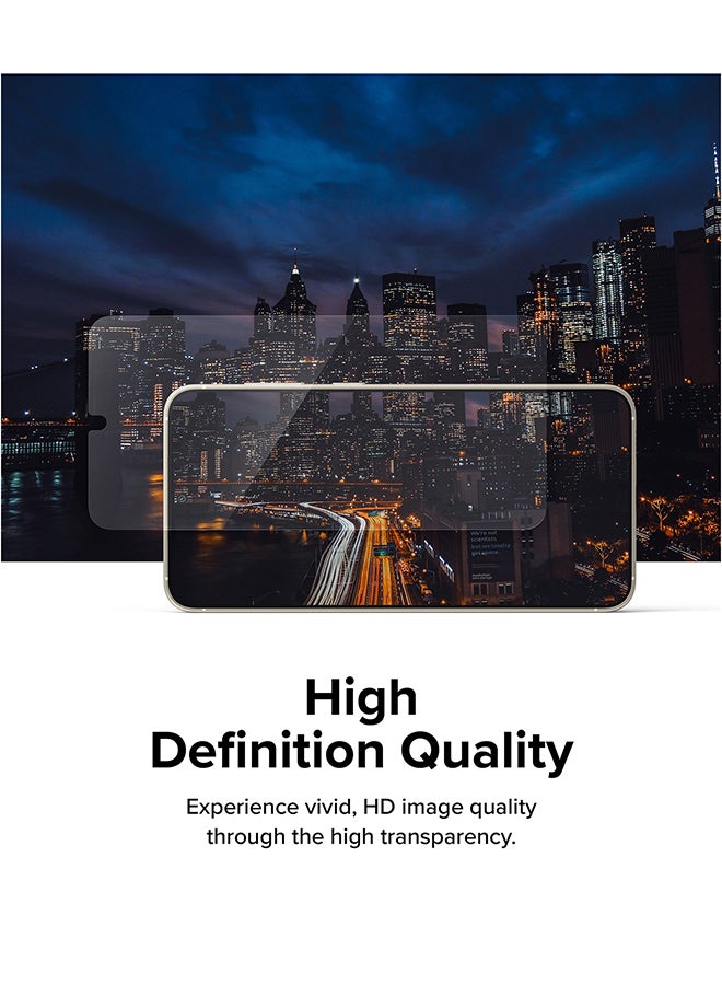 Ringke Shatterproof Coverage Compatible Samsung Galaxy S23 Plus Screen Protector 5G Multi Layer Protective Premium Quality Tempered Glass With Easy Application Kit 2 Pack Clear - Image 4