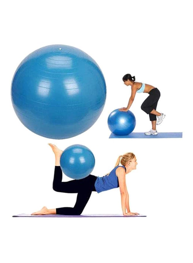 SkyLand Yoga Ball With Air Pump Blue/Yellow 75cm  - Image 4