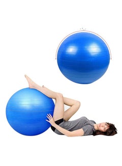 SkyLand Yoga Ball With Air Pump Blue/Yellow 75cm  - Image 5