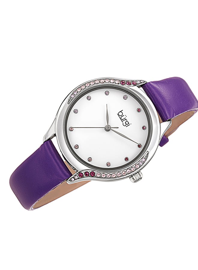 Burgi - Women's Leather Analog Watch BUR239PU - Image 1