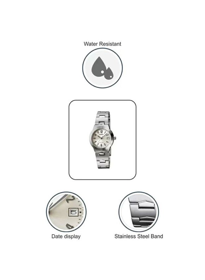 Women's Enticer Quartz Analog Watch LTP-1241D-7A2DF - 25 mm - Silver