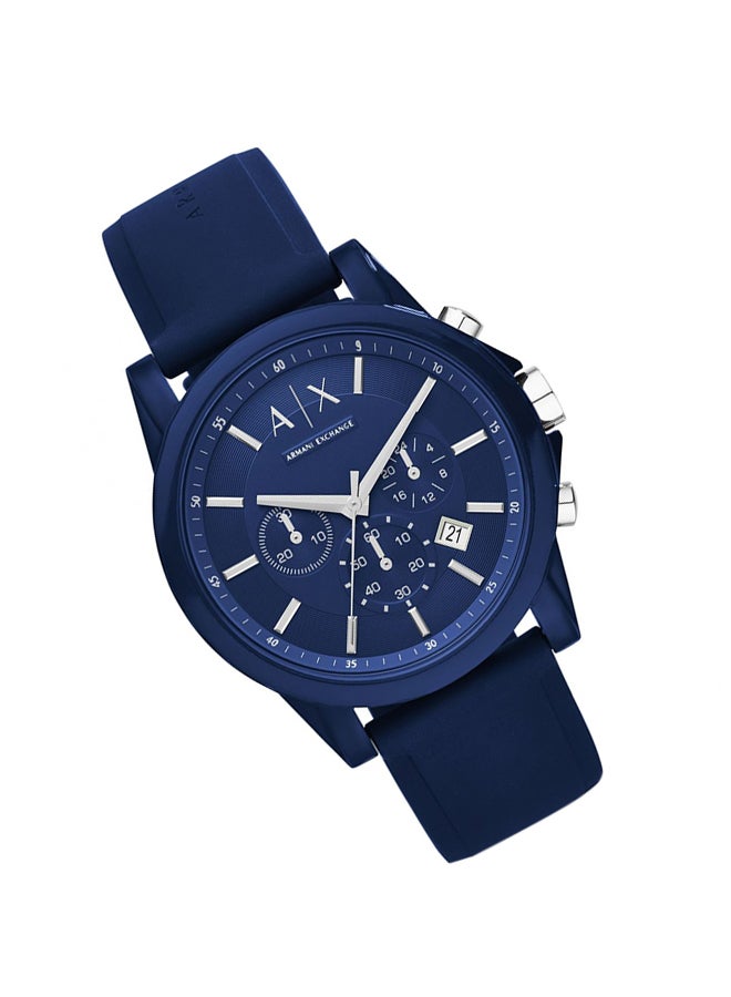 ارماني اكسشينج ساعة يد كرونوغراف بسوار من السيليكون طراز AX1327 للرجال - Image 5