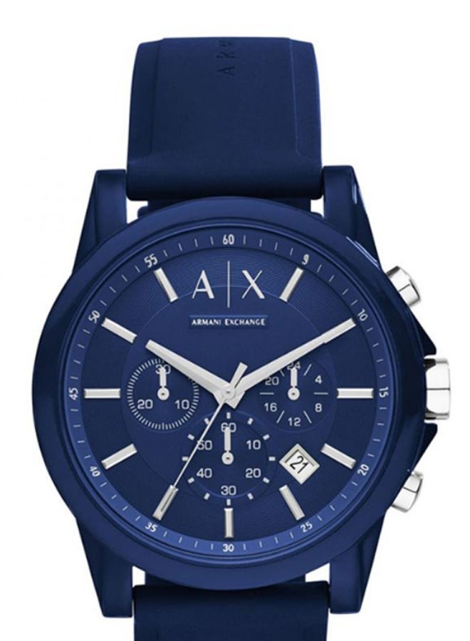 ارماني اكسشينج ساعة يد كرونوغراف بسوار من السيليكون طراز AX1327 للرجال - Image 2