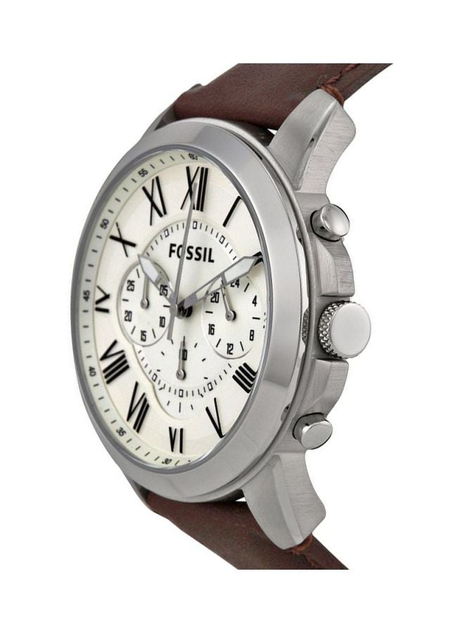 FOSSIL Men's Grant Chronograph Watch FS4735 - 44 mm - Brown  - Image 3