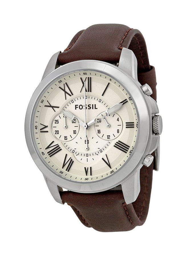 FOSSIL Men's Grant Chronograph Watch FS4735 - 44 mm - Brown  - Image 1